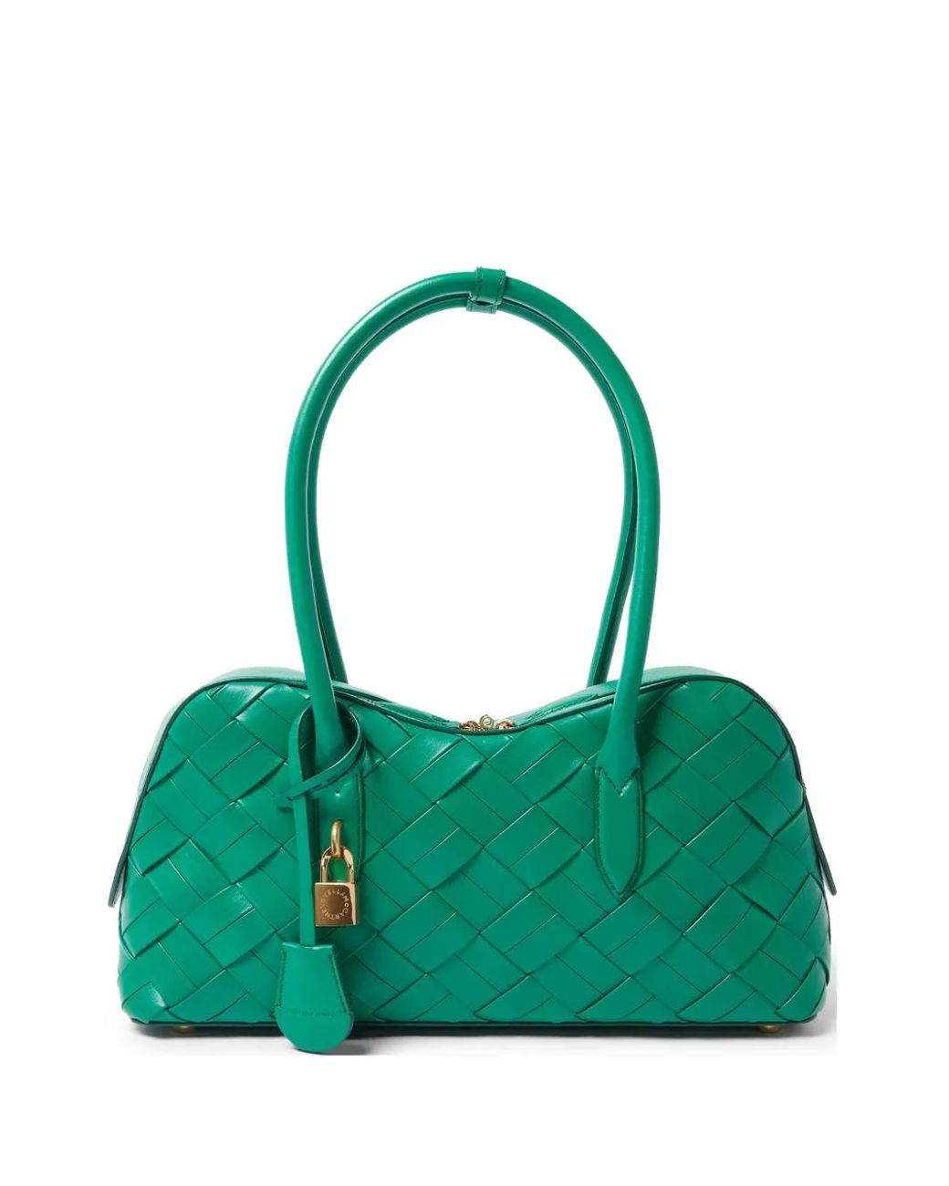 Stella McCartney Green Stella Ryder Woven Shoulder Bag