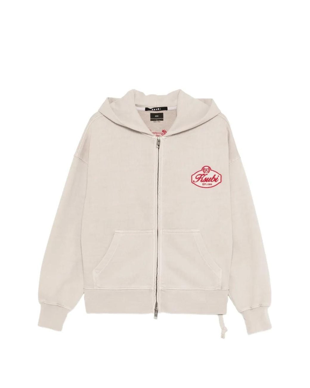 Ksubi White Hoodie Zippé Klasse Halen for men