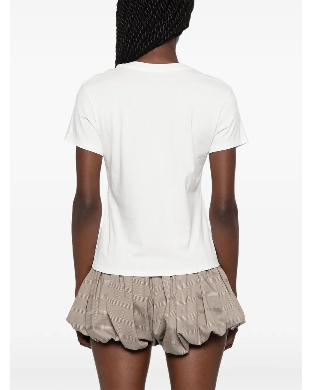 KENZO White Logo-Embroidered T-Shirt