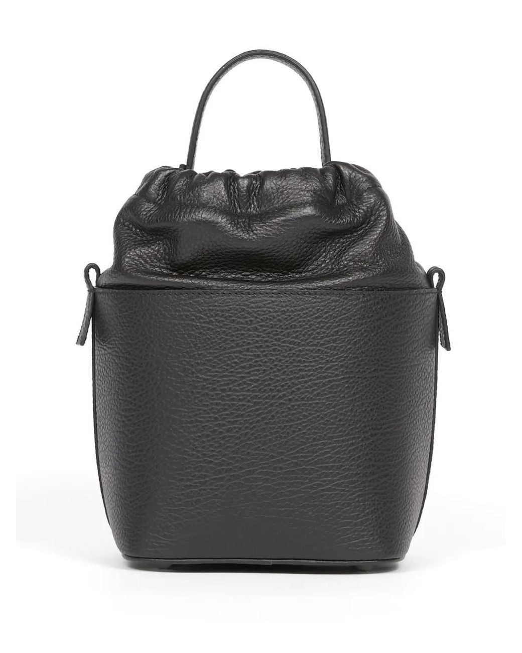 Maison Margiela Black Small 5Ac Grained Leather Bucket Bag