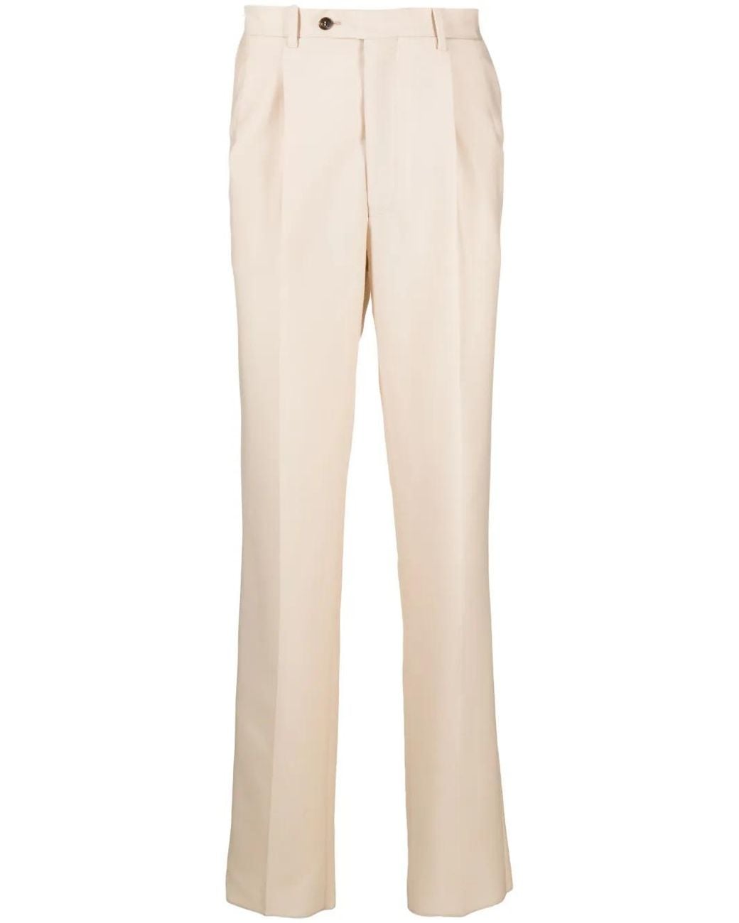 Bally Natural Pressed-Crease Tailored Trousers for men