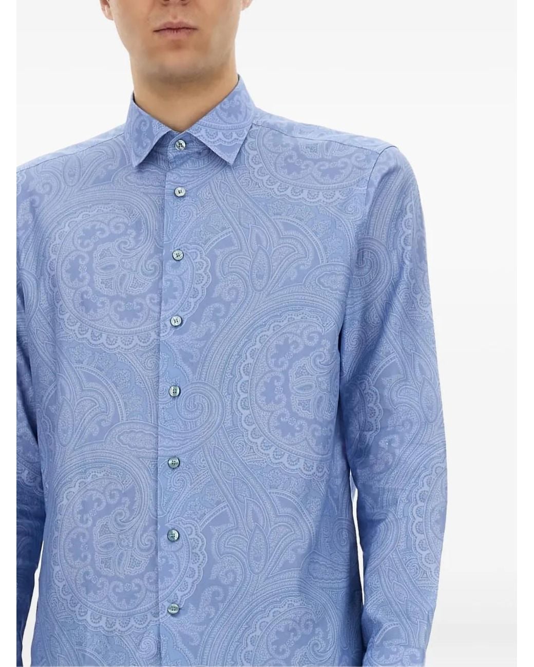 Etro Blue Paisley Shirt for men
