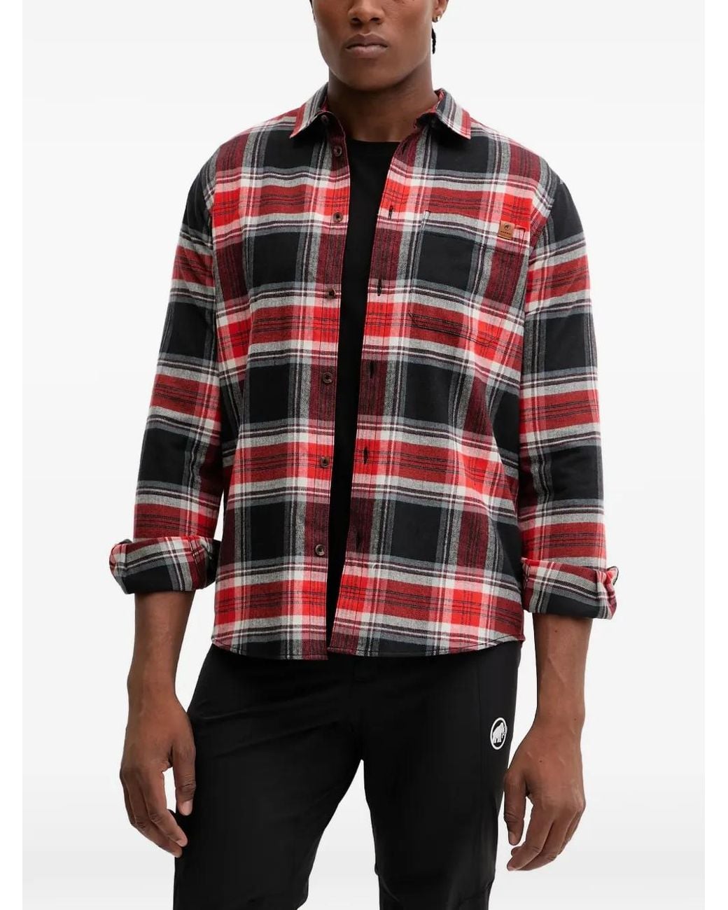 Mammut Red Check-Pattern Shirt for men