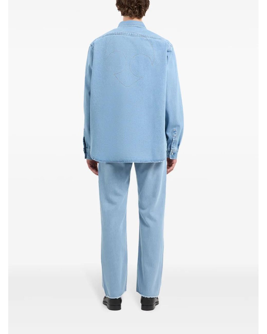 Gcds Blue Wirdo Denim Shirt for men