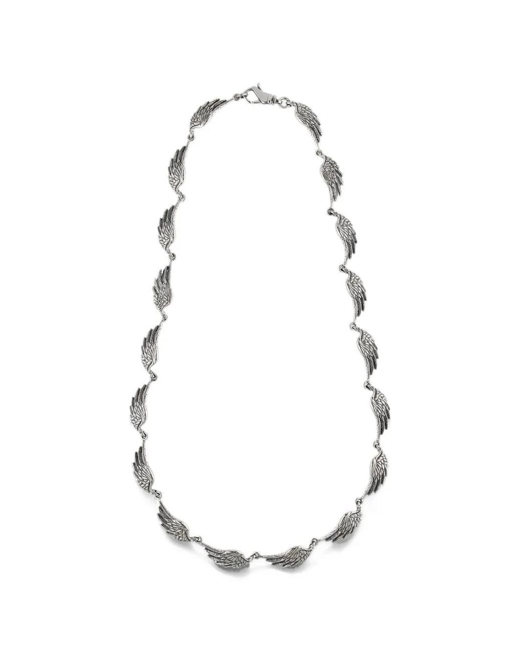 Emanuele Bicocchi White Multi-Ala Wing-Link Necklace