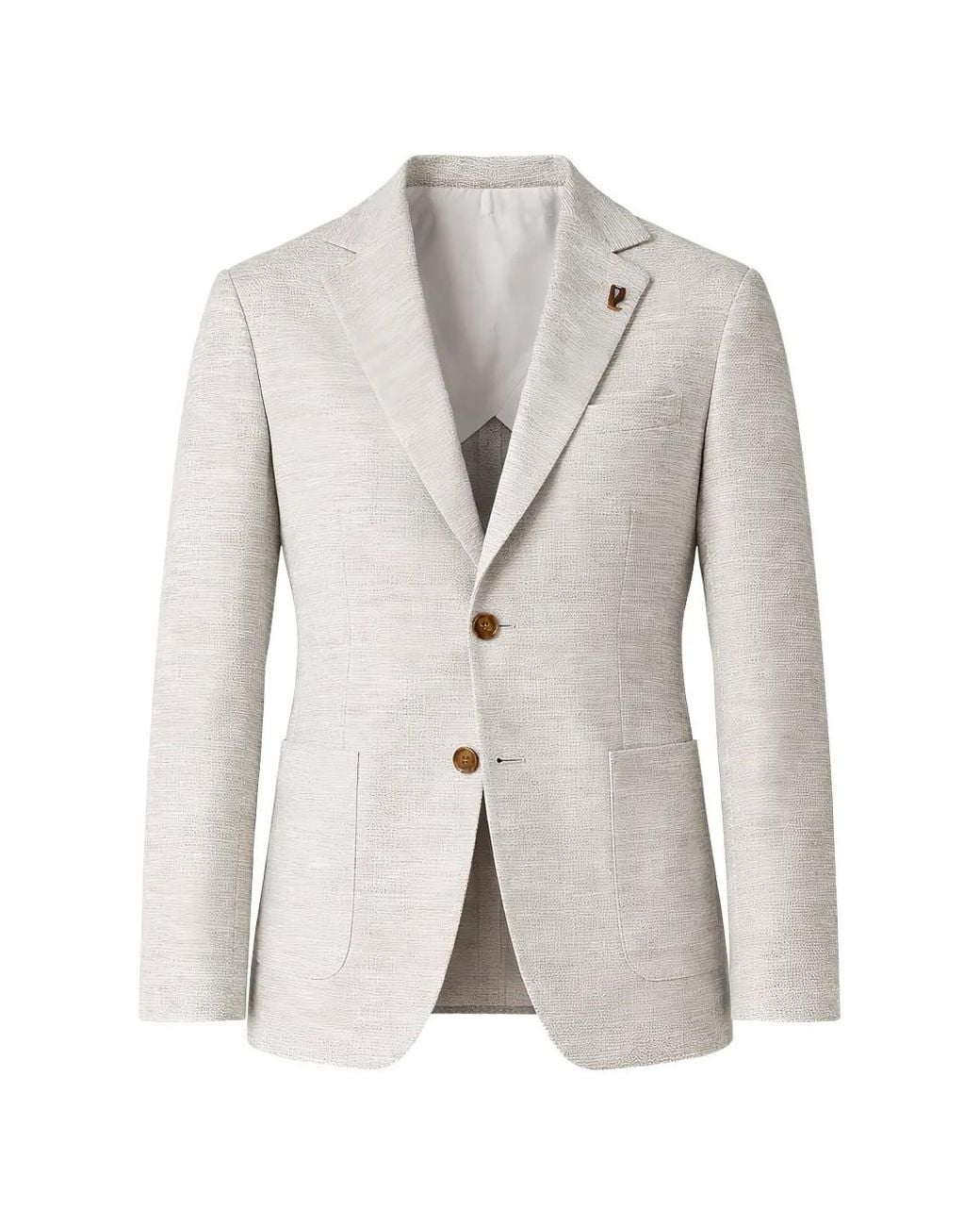 Pal Zileri White Blazer Boutonné À Revers Crantés for men