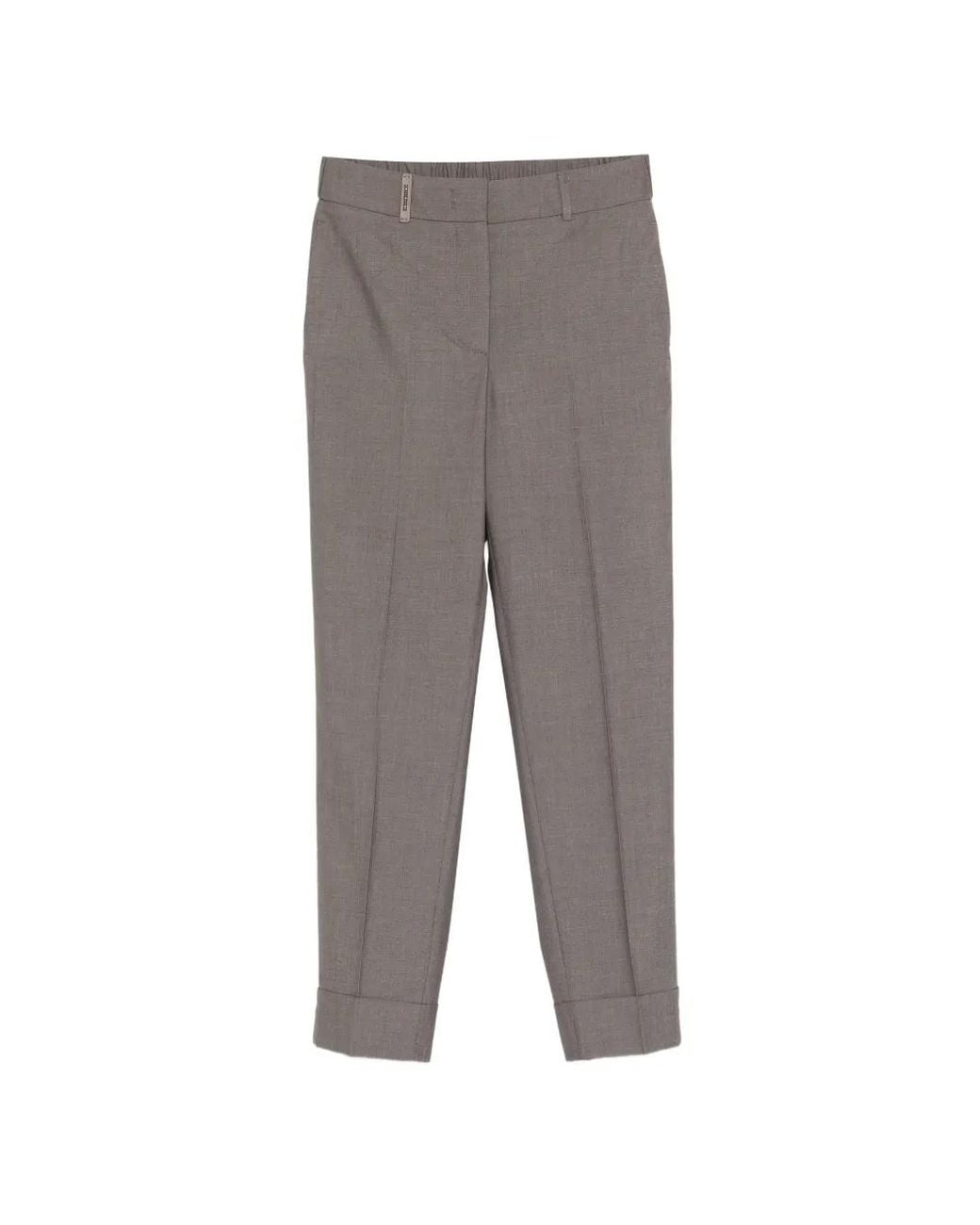 Peserico Gray Cuffed Trousers