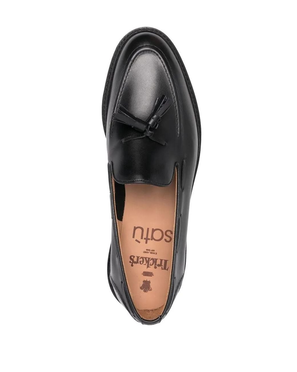 Tricker's Black Leather Moccasin for men