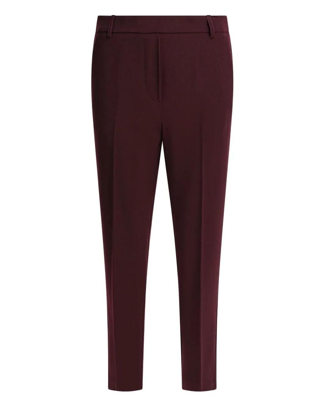 Semler Purple Elasticated-Waist Tapered Trousers