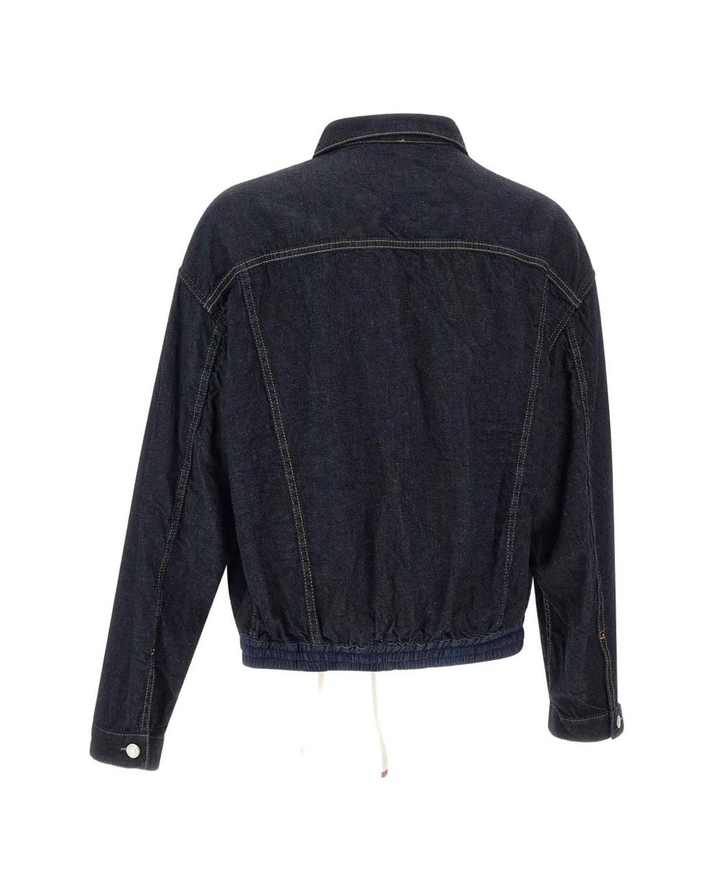DSquared² Blue Cargo-Design Buttoned Denim Jacket for men