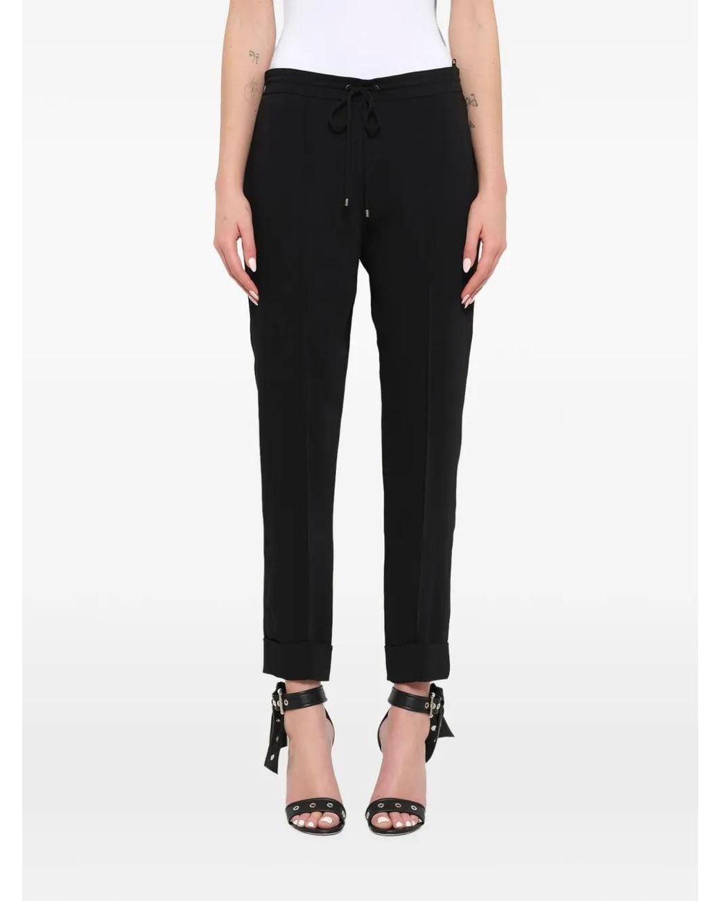 KENZO Black Drawstring-Waist Track Pants