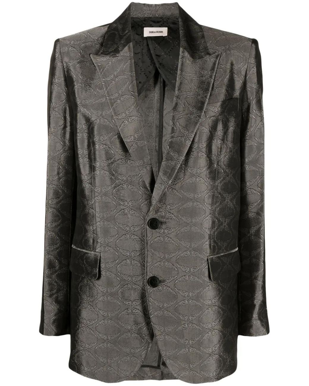 Zadig & Voltaire Black Vegy Jacquard Blazer