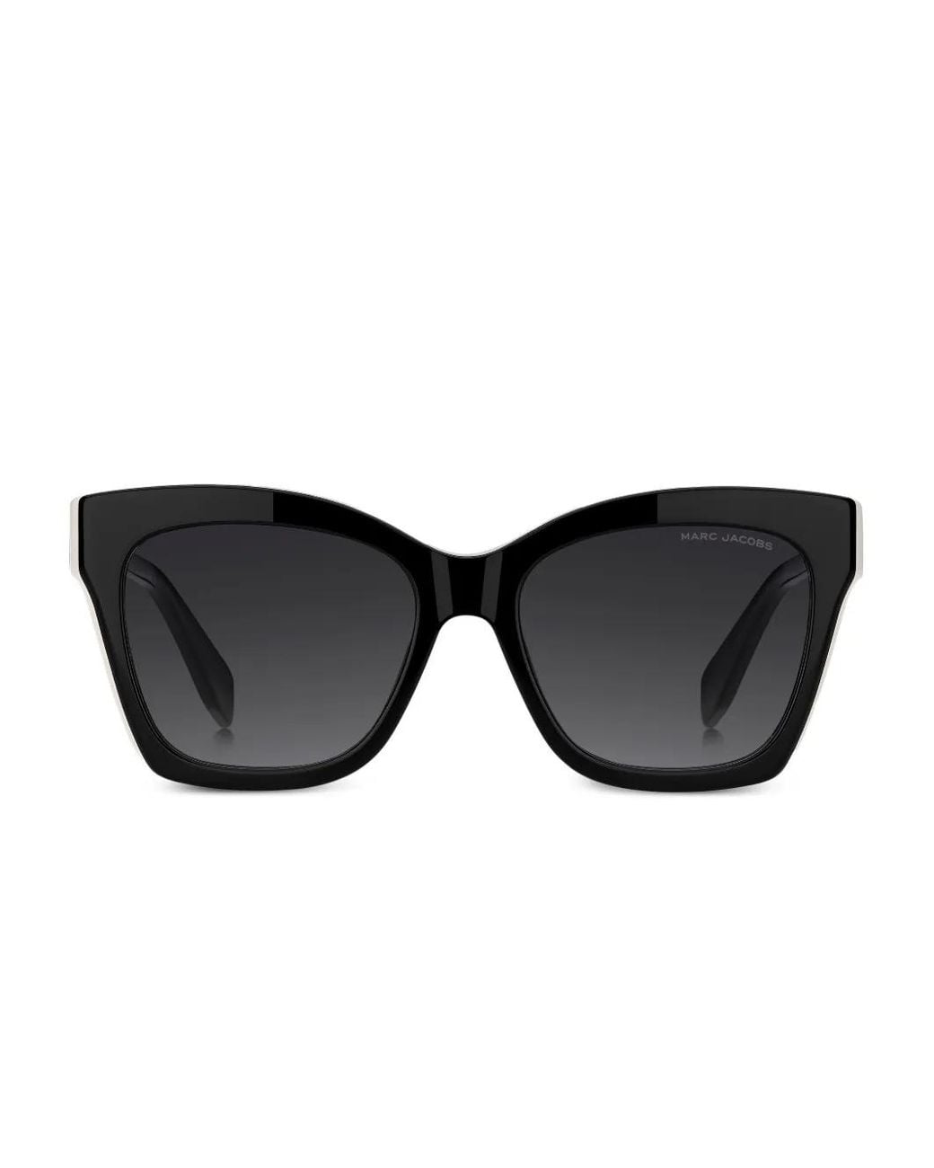 Marc Jacobs Black Logo-Plaque Square-Frame Sunglasses