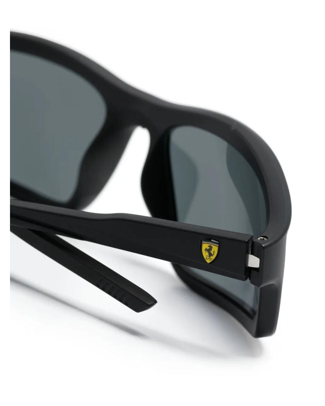 Ferrari Black Biker-style Frame Sunglasses for men