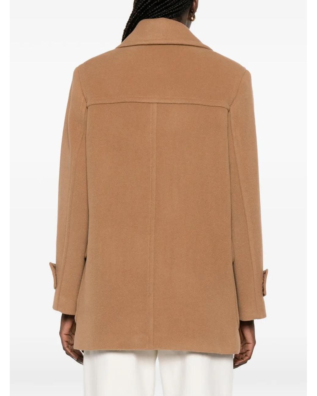 Gant Brown Notch-Lapels Peacoat