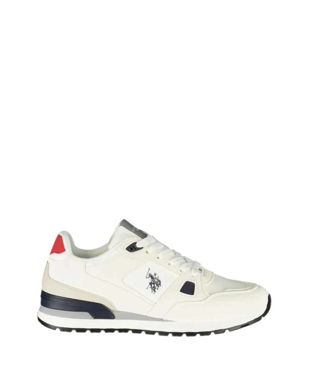 U.S. POLO ASSN. White Logo-Patch Sneakers for men