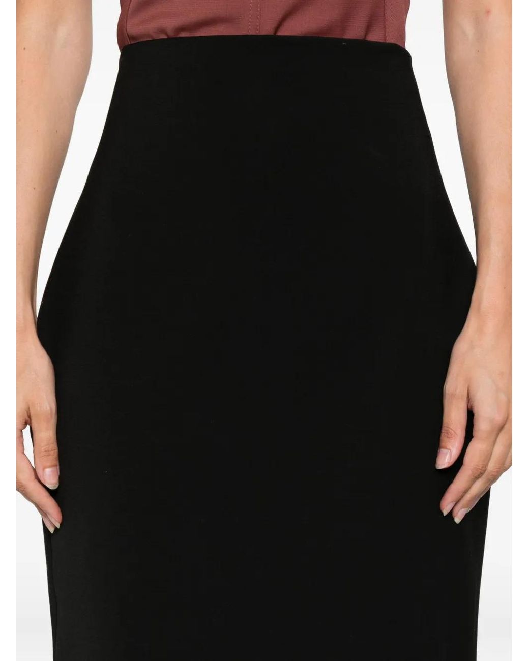 Rick Owens Black High-Waisted Maxi Skirt