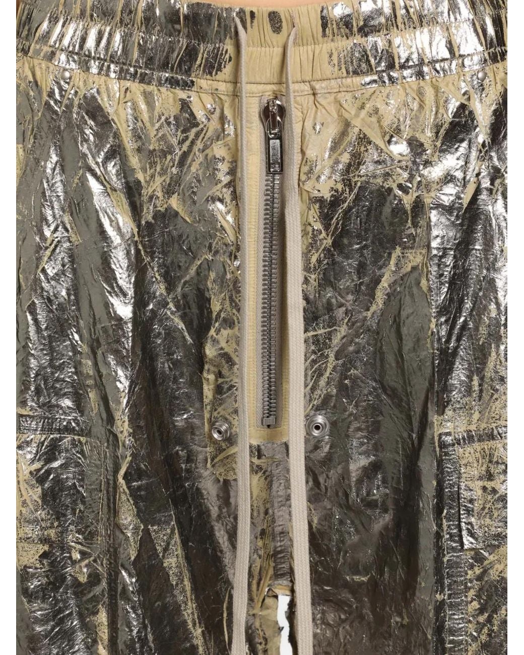Wide Trousers Rick Owens de color Metallic