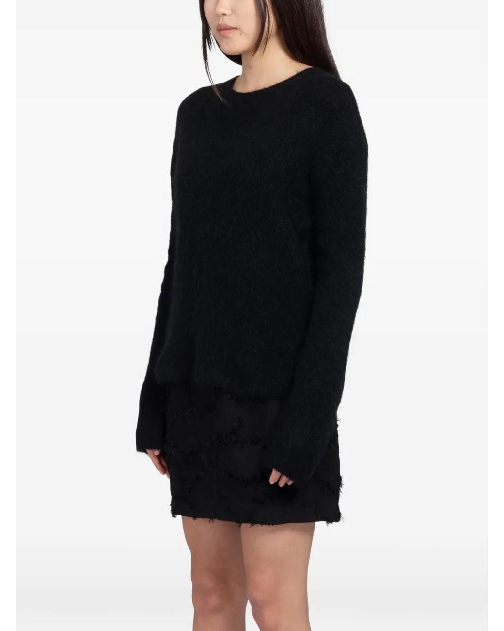 Minimum Black Calaha Brushed-Knit Jumper