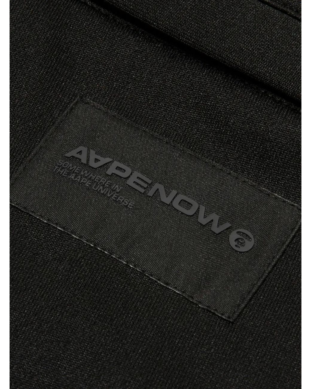 Aape By A Bathing Ape Black Moonface Patch Track Pants for men