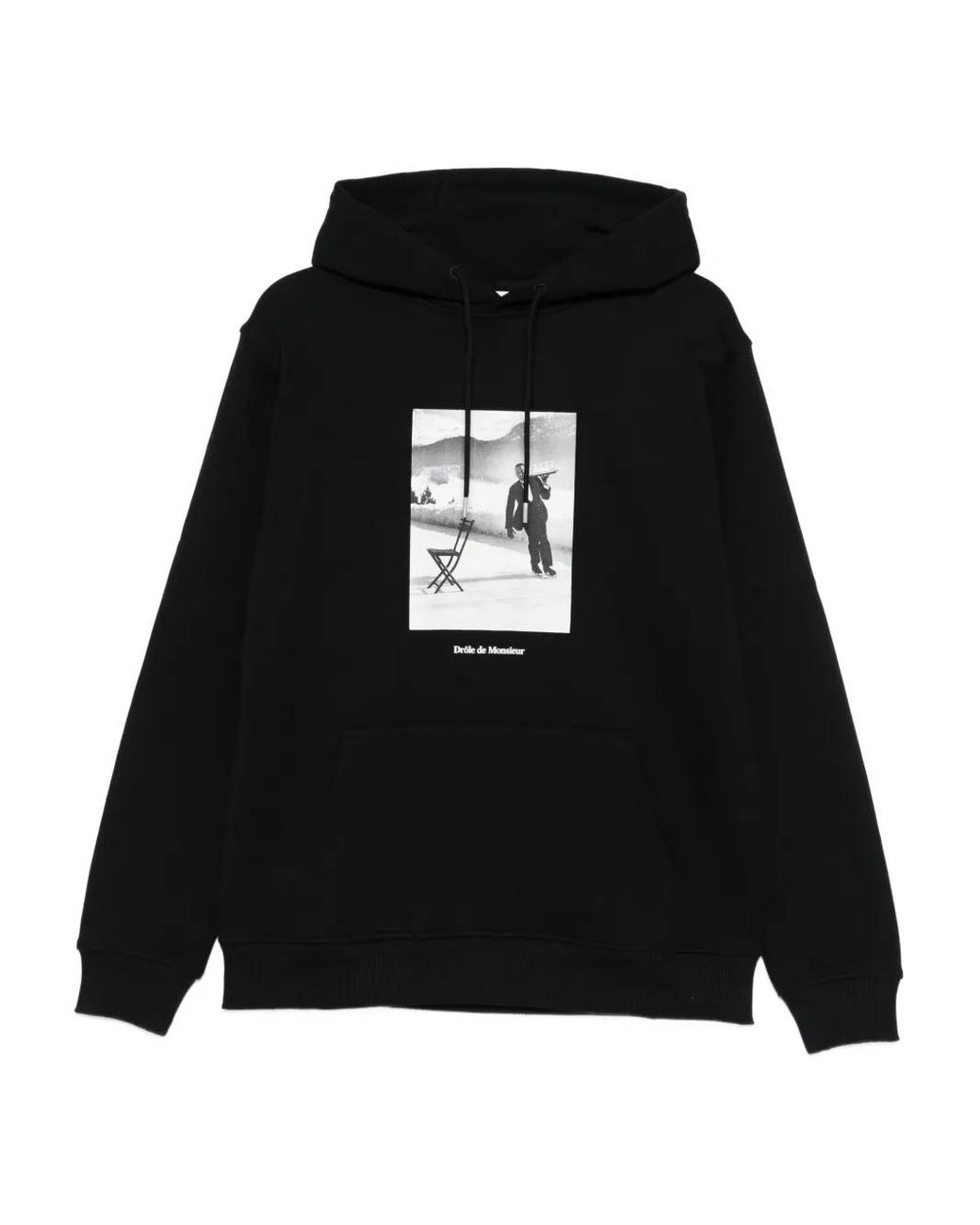 Drole de Monsieur Black Le Ice Skating Waiter Hoodie for men