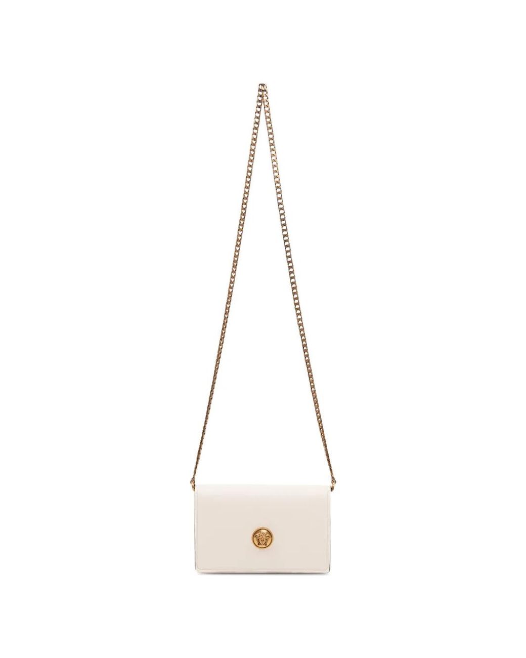 Versace Natural Mini Lamb Leather Handbag With-Tone Hardware