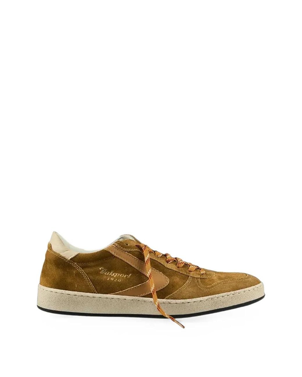 Valsport Brown Davis Suede Panelled Sneakers for men