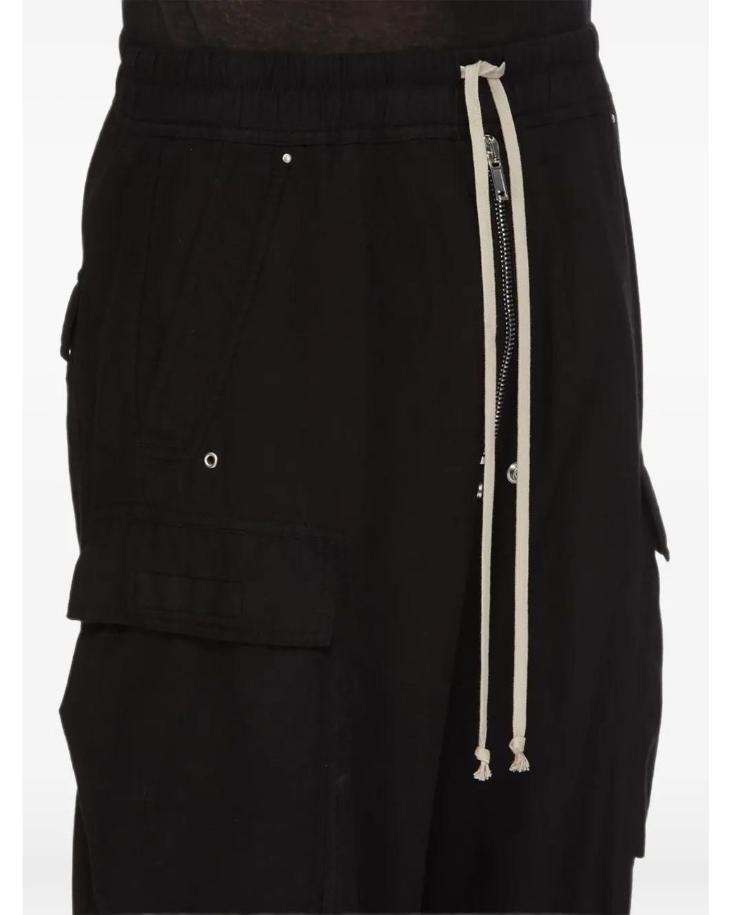 Rick Owens Black Belas Cargo Pants for men