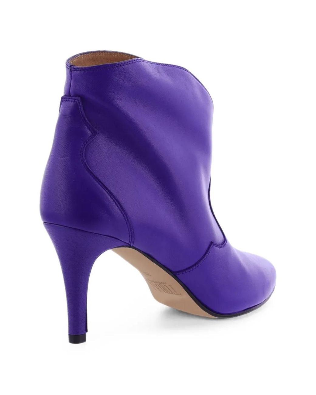 Toral Shoes Purple Selene Leather Ankle Boots