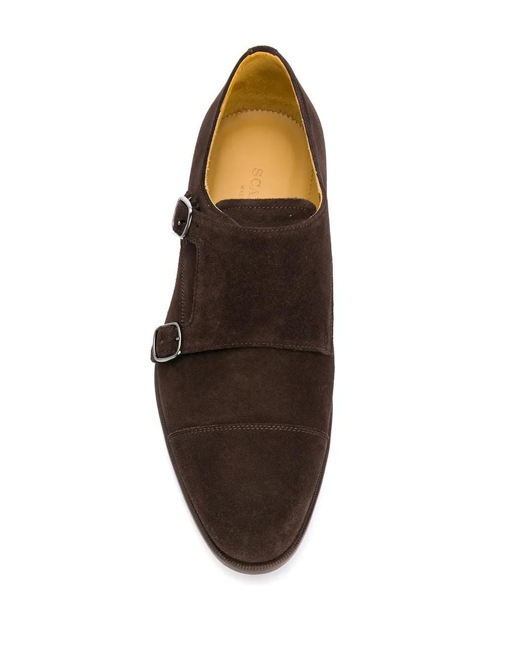 Scarosso Brown Gervasio Monk Shoes for men
