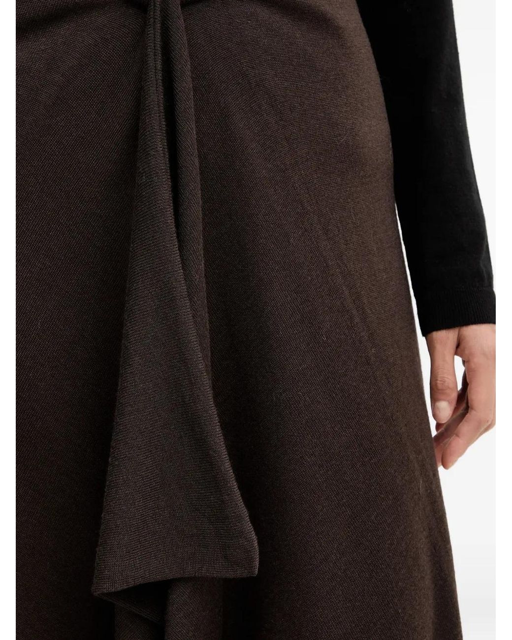 Liviana Conti Black Venus Draped Skirt