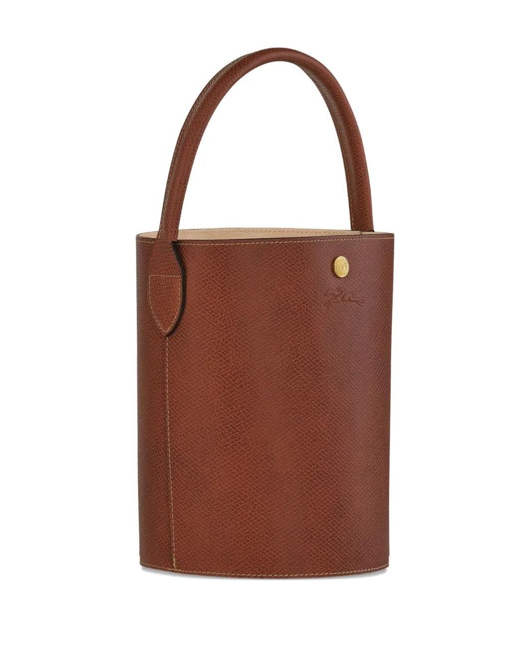 Longchamp Red Cuir De Russie Bucket Bag