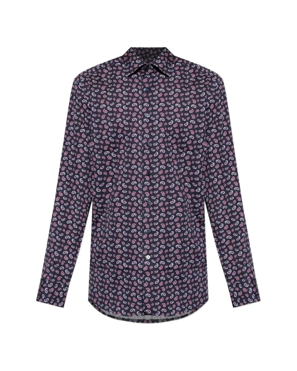 Etro Blue Chemise À Motif Cachemire for men