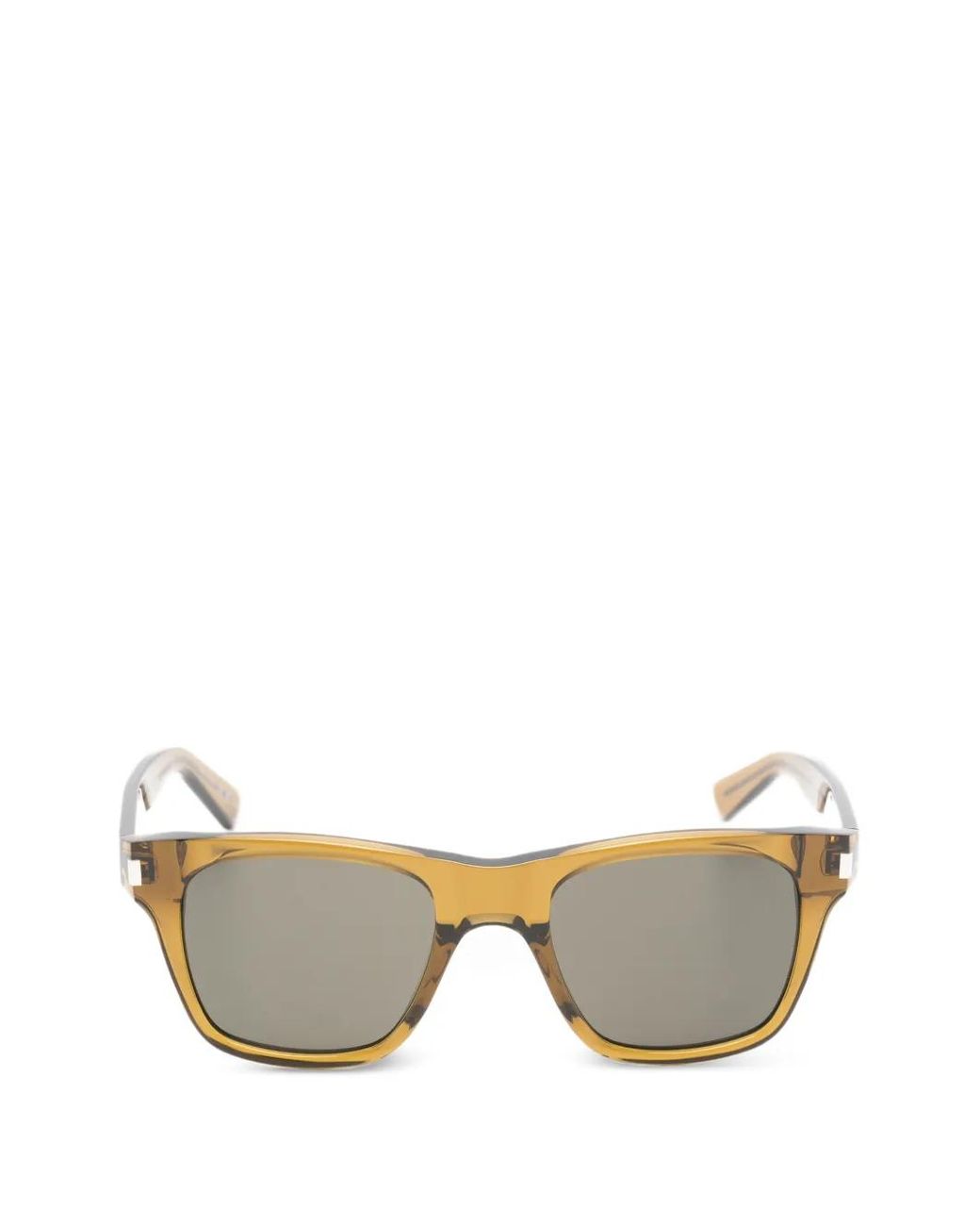 Saint Laurent Gray Square-Frame Sunglasses
