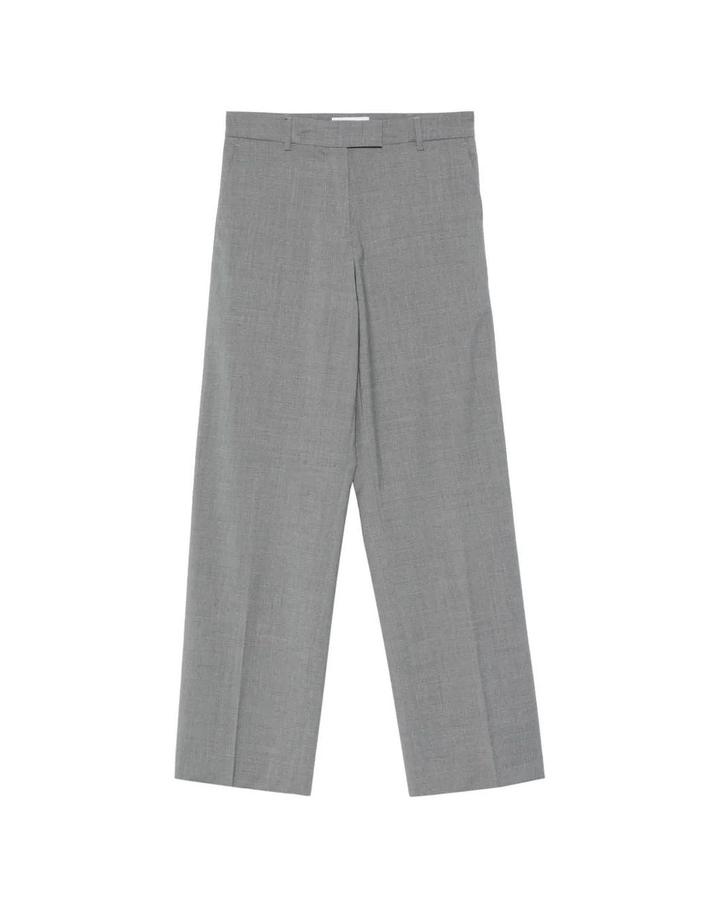Manuel Ritz Gray Straight-Leg Trousers