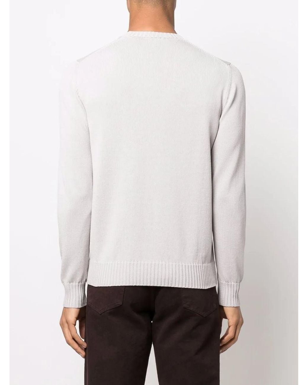 Drumohr White Round-Neck Jumper for men