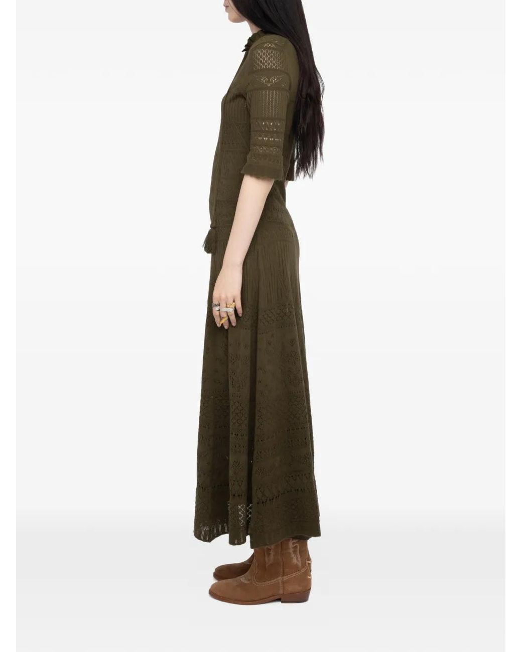 Zadig & Voltaire Green Memphis Dress
