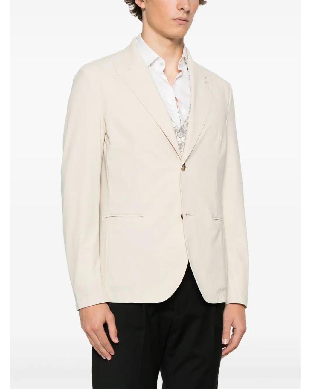Eraldo Natural Peak-Lapels Blazer for men