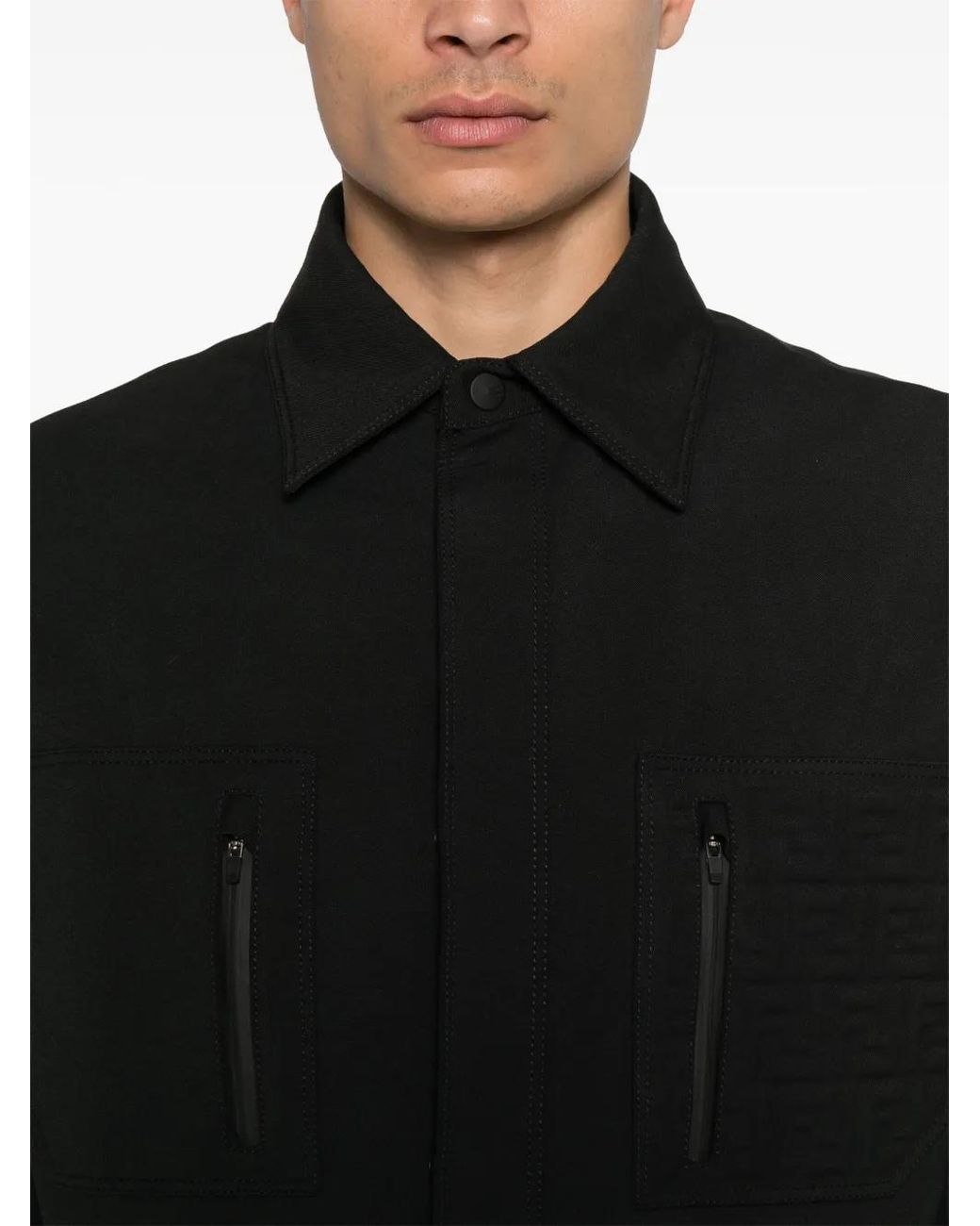 Fendi Black Ski Jacket Fabric Jacket for men