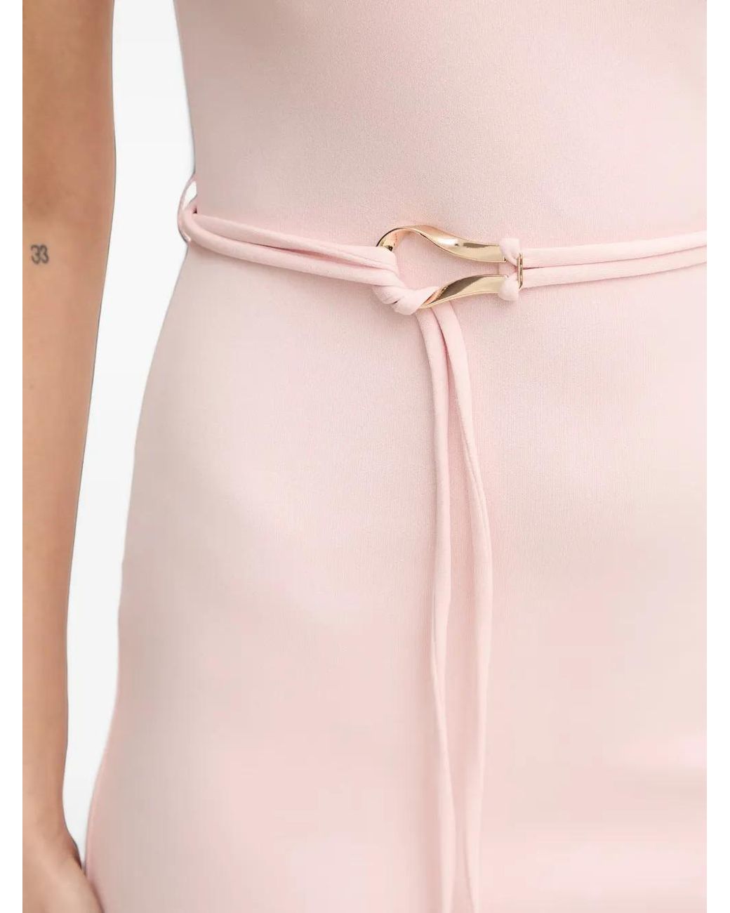 Guess Pink Belted Mini Dress