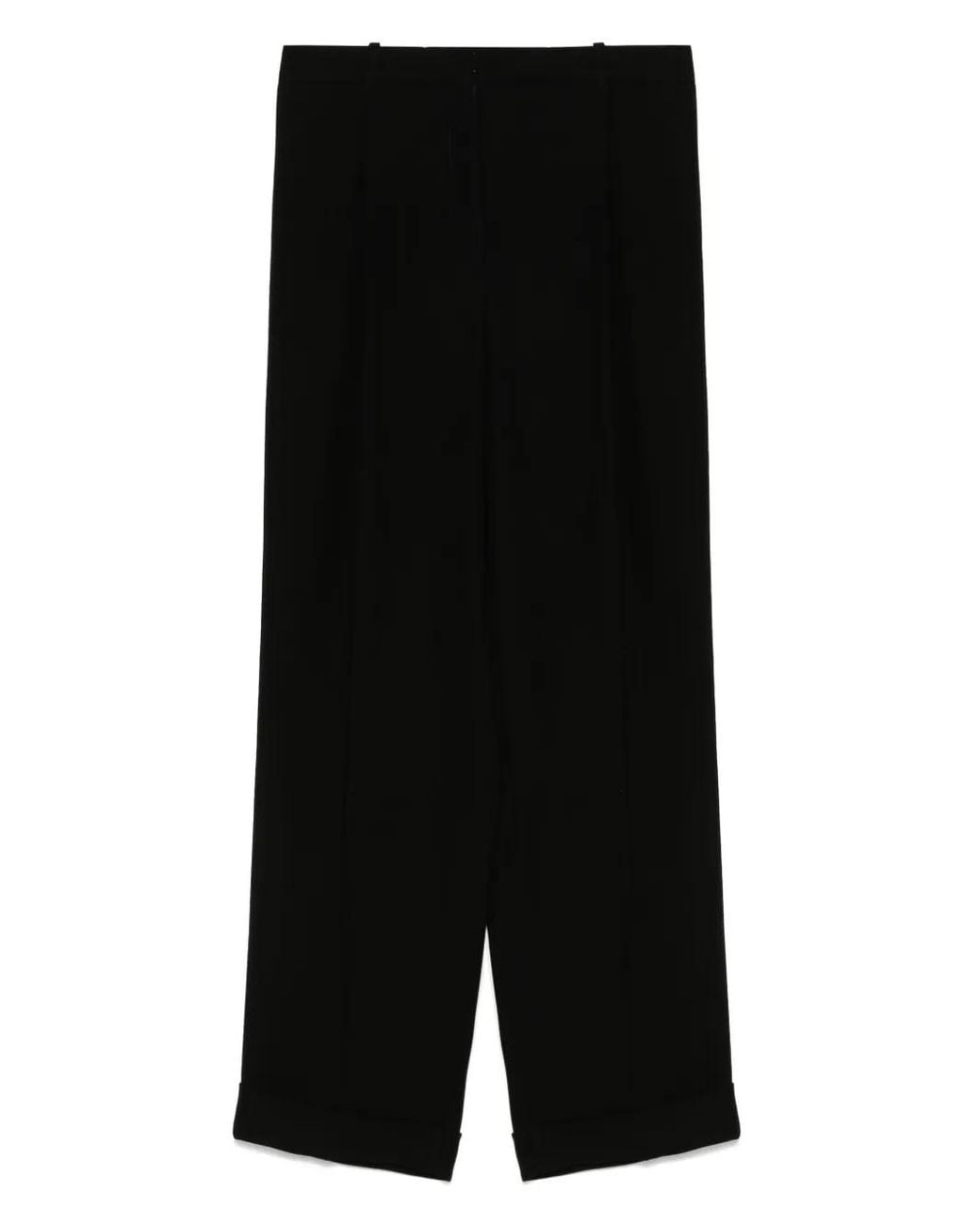 A.M.G Black Pleat-Detailed Trousers