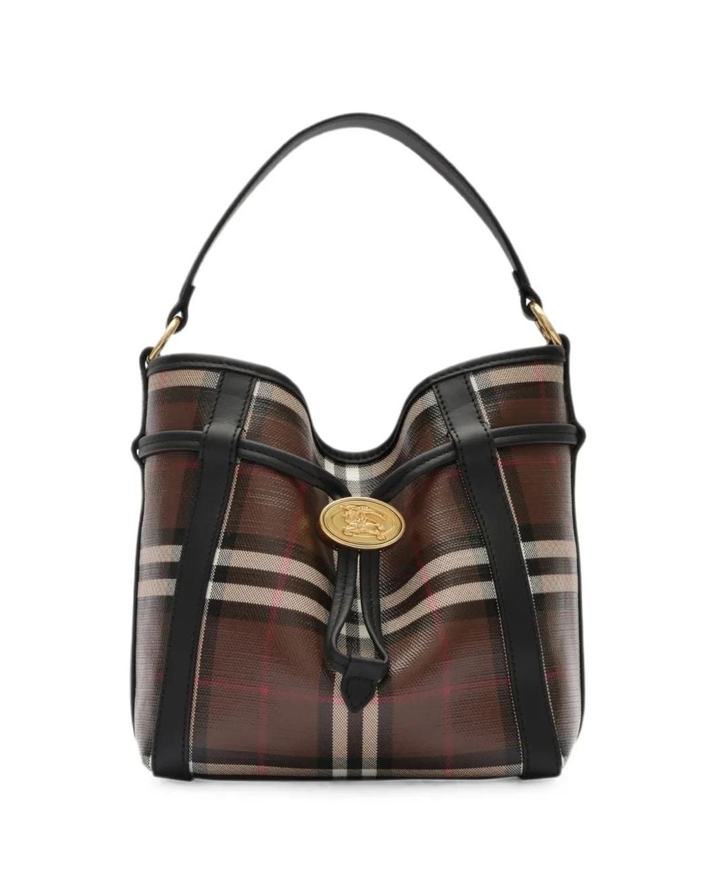 Burberry Black Mini Check Bucket Bag