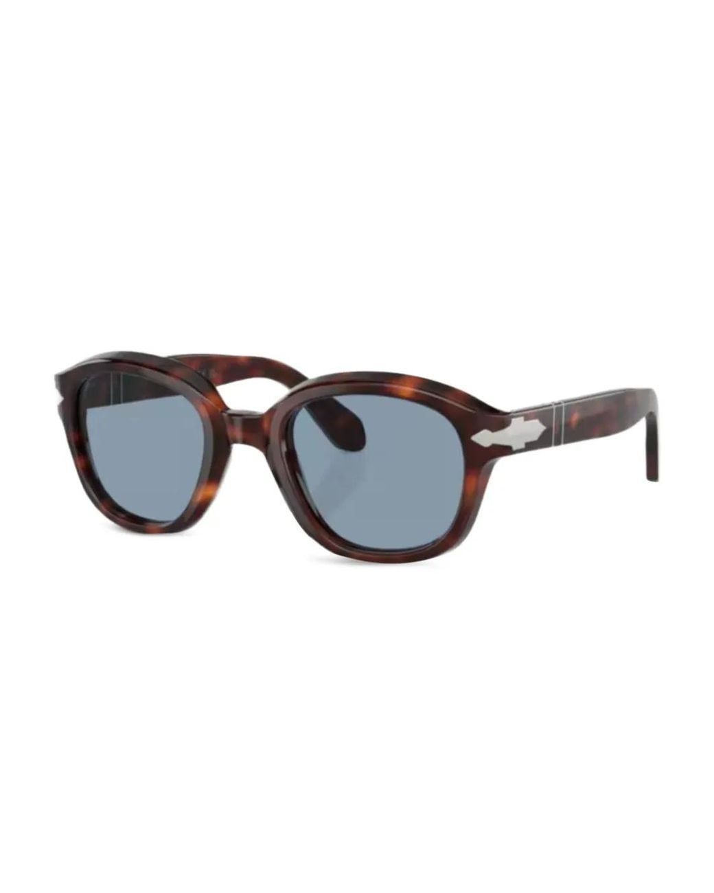 Persol Blue Tortoiseshell-Effect Square-Frame Sunglasses