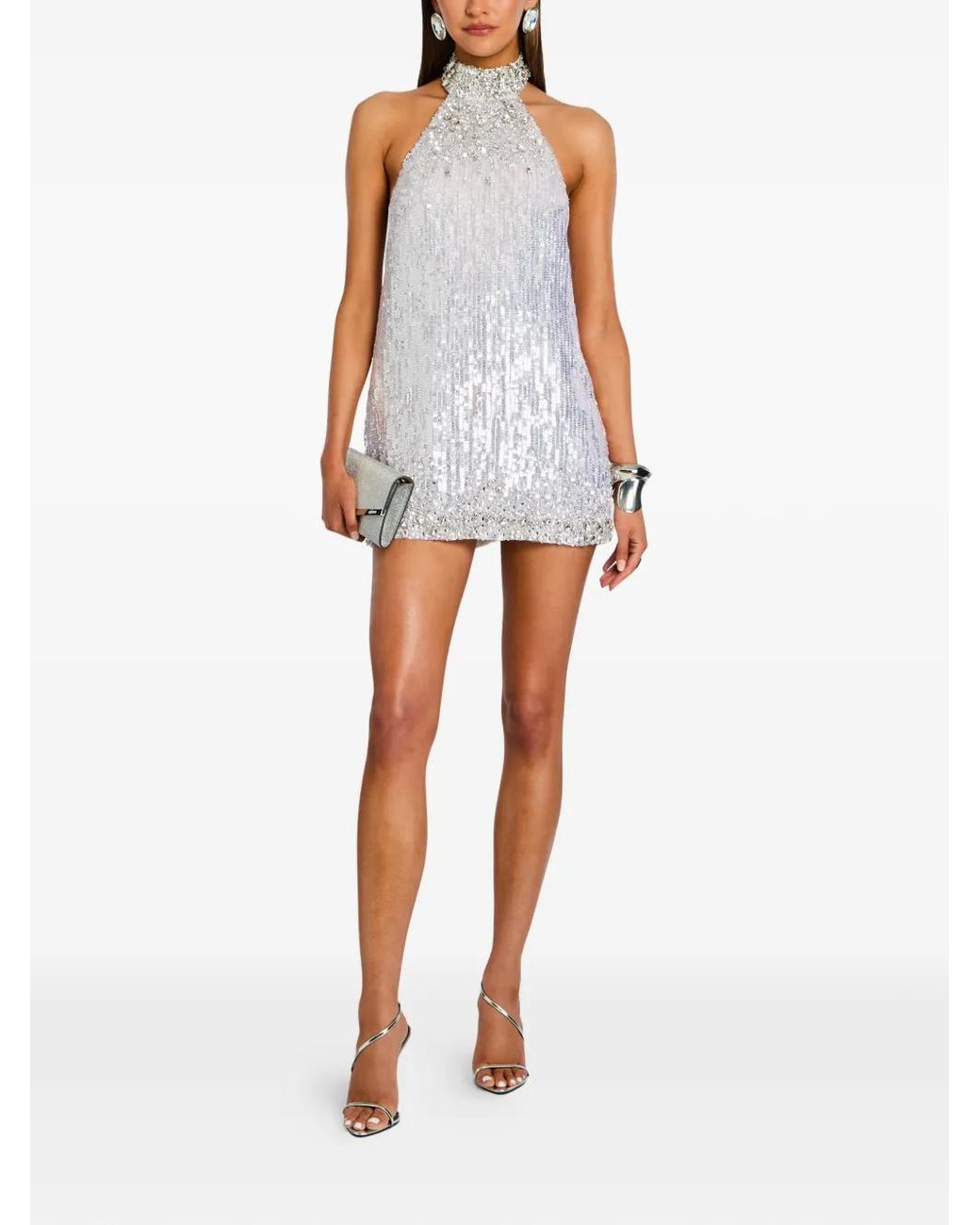 Abito Deeanna Corto Con Decorazione di retroféte in White