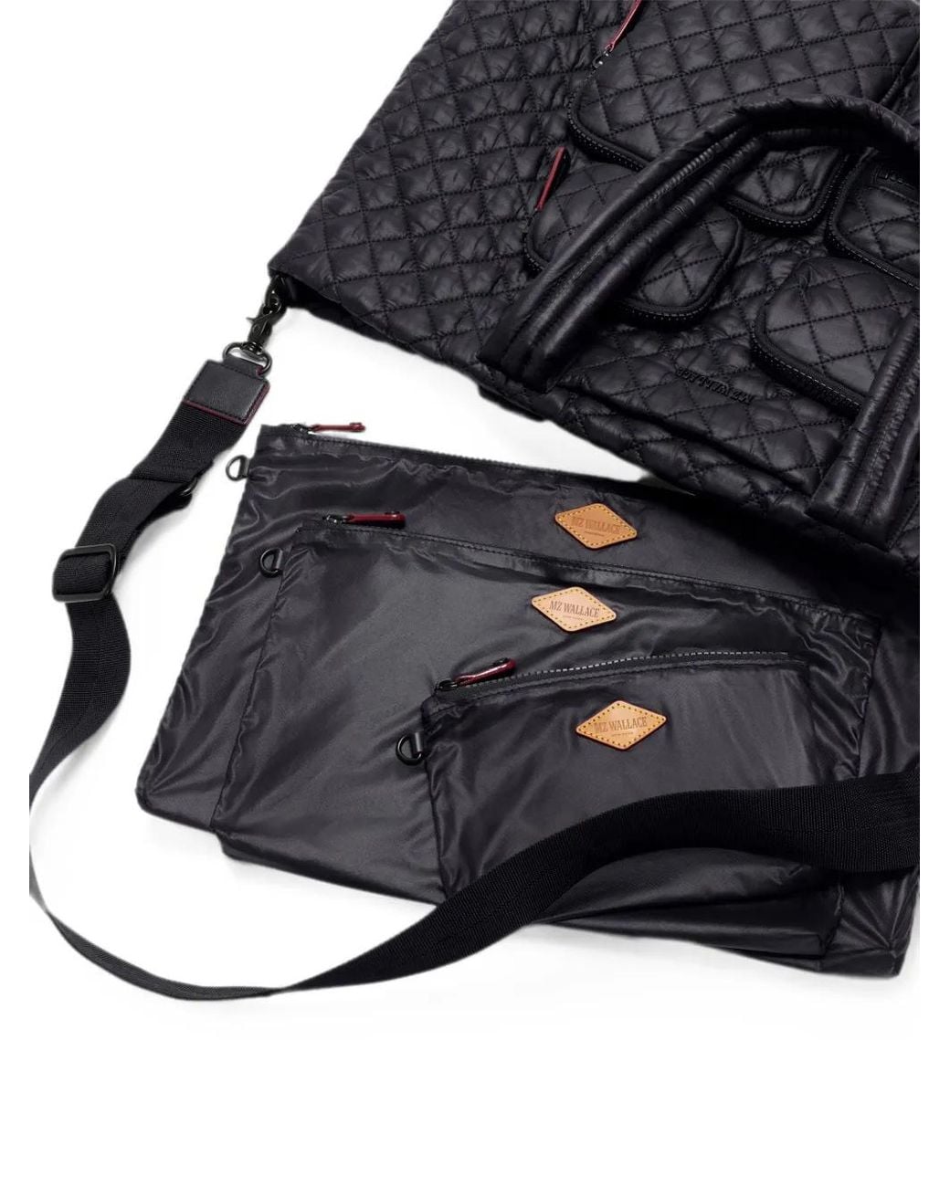 MZ Wallace Blue Large Metro Quilted Tote Bag