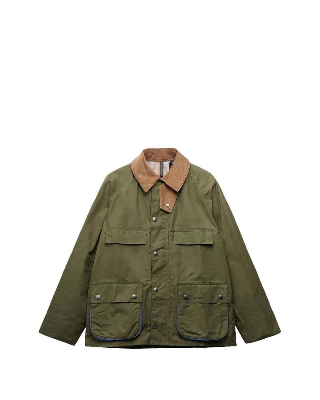 Barbour Green X Paul Smith Sugarlump Bedale Corduroy-Collar Jacket
