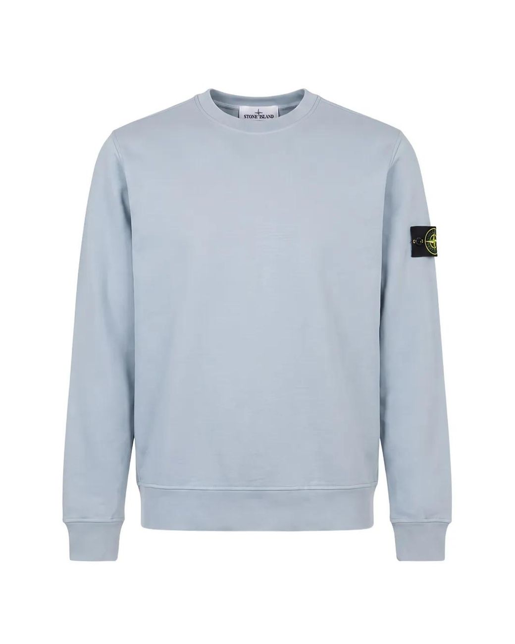 Stone Island Blue 6100049 Brushed Organic Cotton Fleece Sweatshirt for men