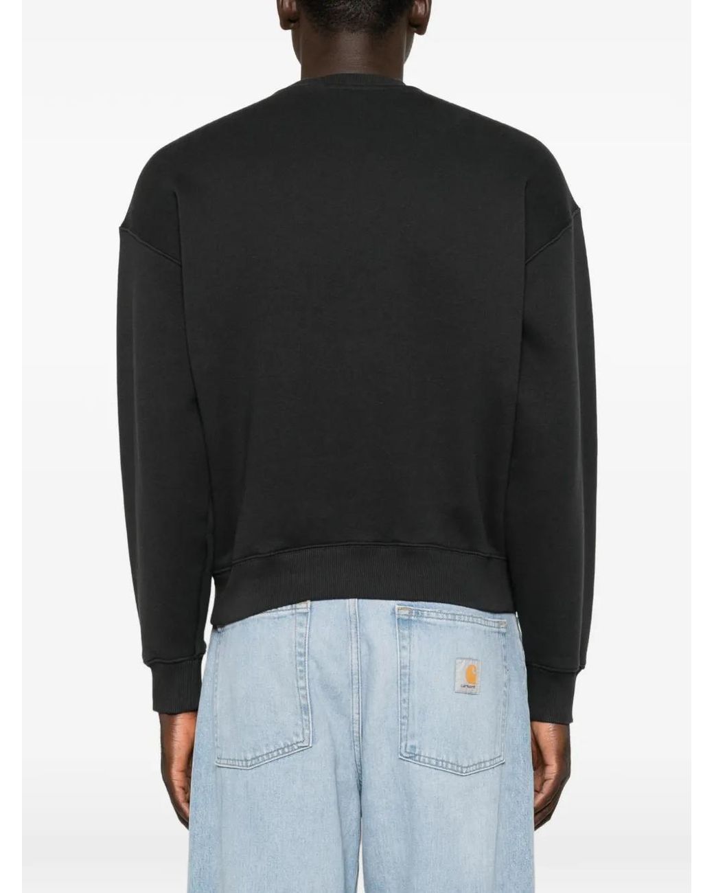 Autry Black Logo-Embroidered Sweatshirt