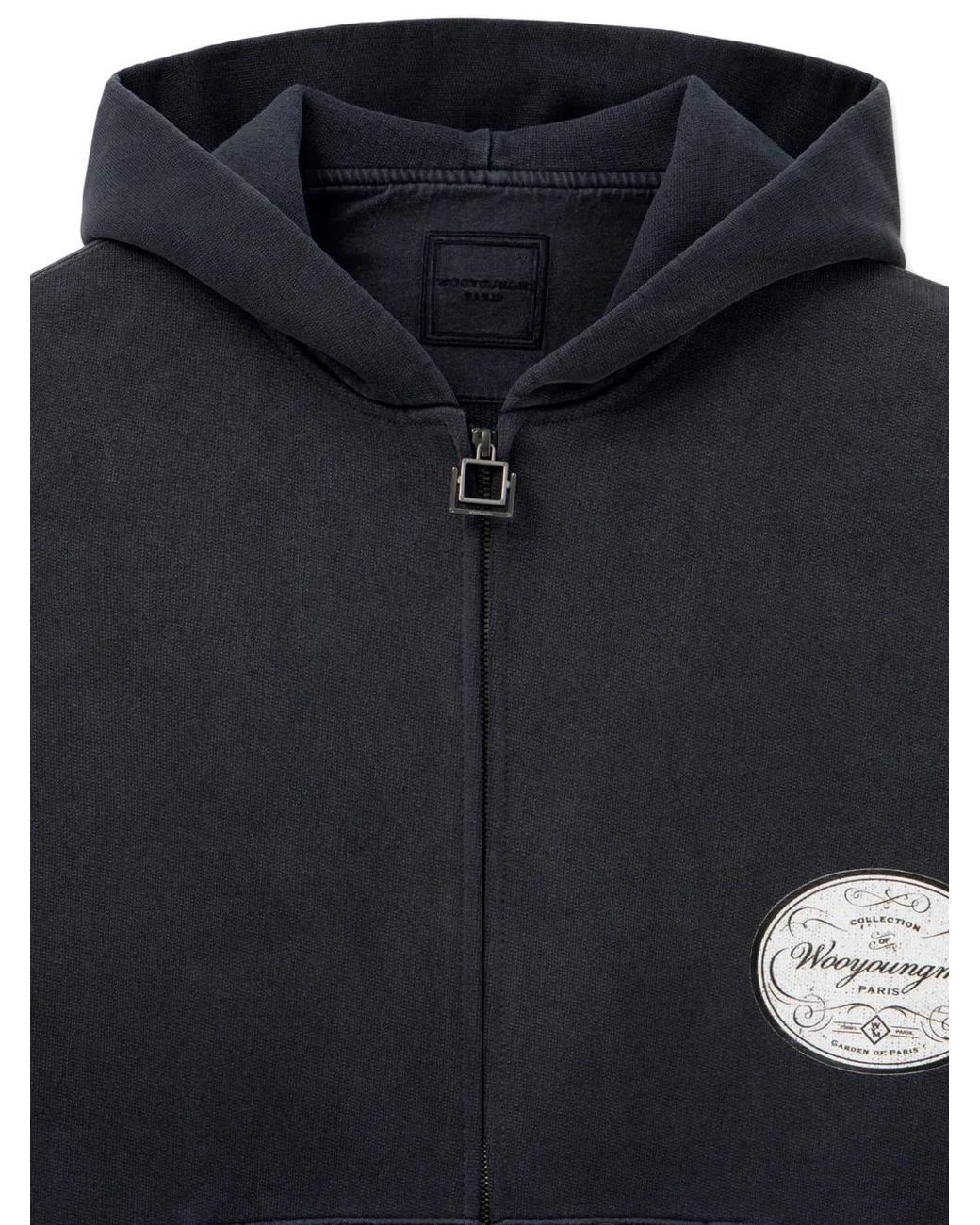 Wooyoungmi Blue Side-Pockets Hoodie for men