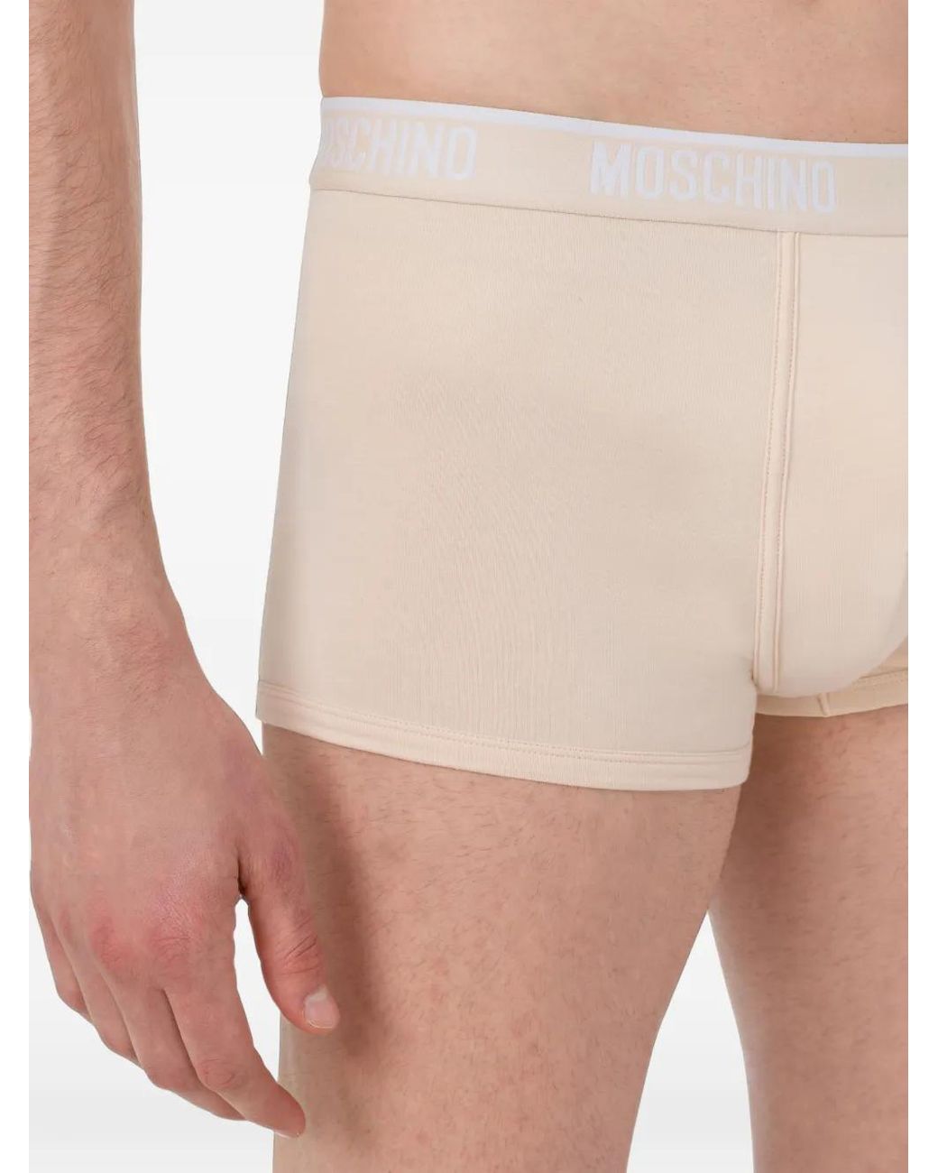 Moschino Black Logo-Waistband Boxers for men